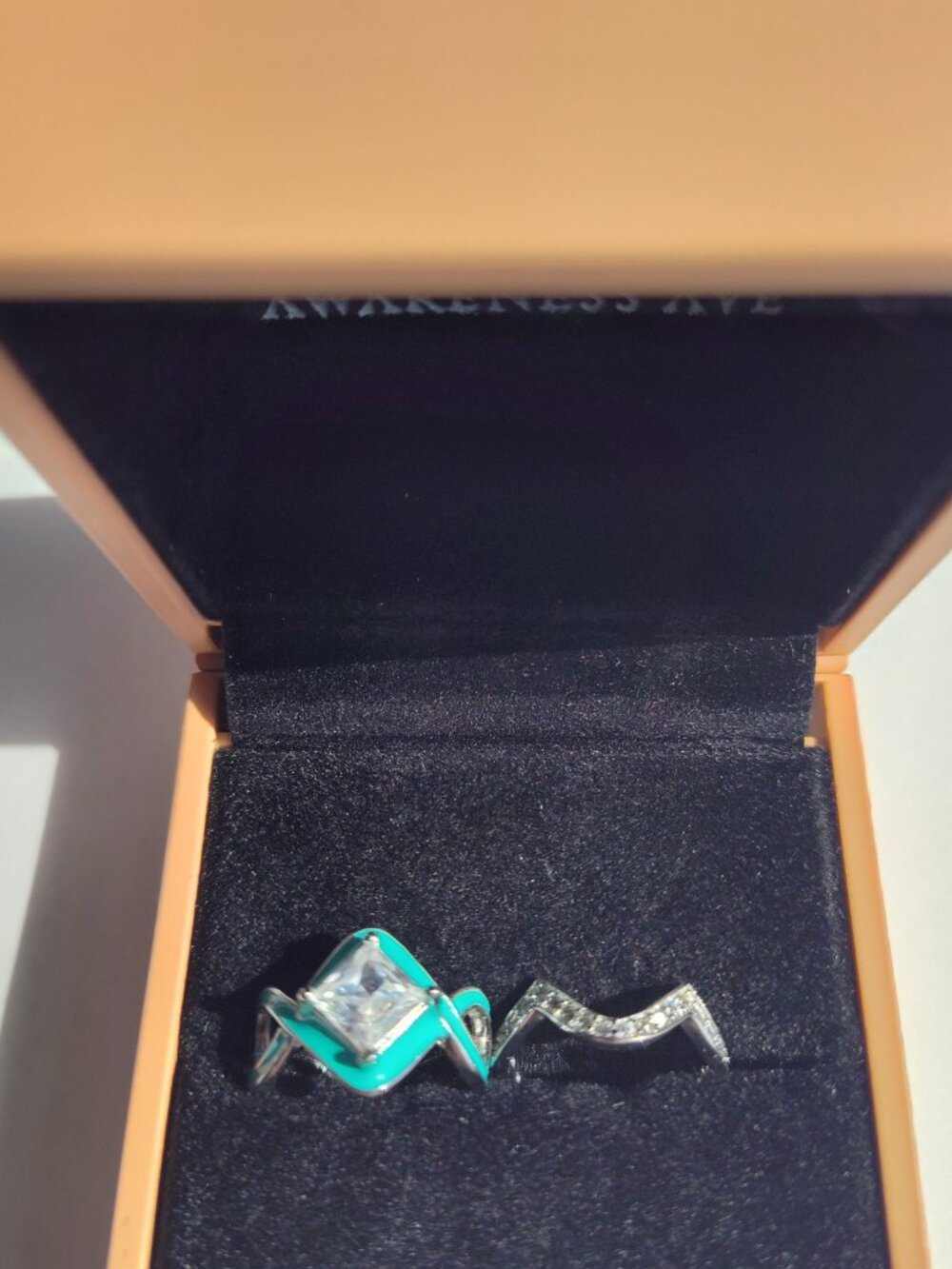 Ocean Wave 2-Pc. Ring Set - Picture 2 of 2